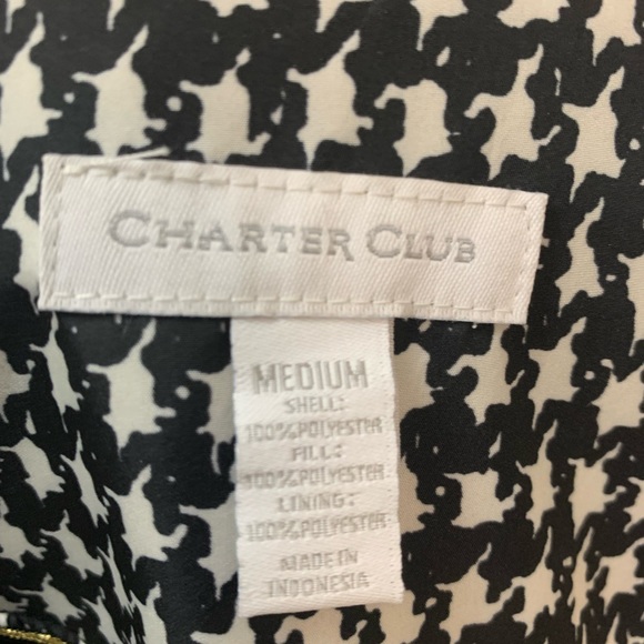 Charter Club houndstooth pattern puffer vest sz M - Picture 5 of 7